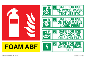ABF Foam Fire Extinguisher Identification Sign